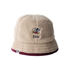 NWT Disney Mickey Mouse Embroidered Fleece Bucket Hat Kids 6-9 Years